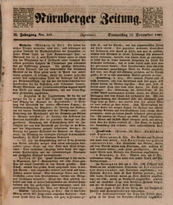 Nürnberger Zeitung (Fränkischer Kurier) Donnerstag 15. Dezember 1842