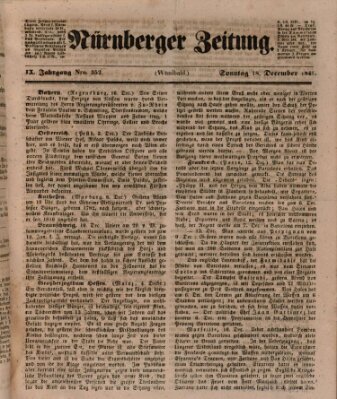 Nürnberger Zeitung (Fränkischer Kurier) Sonntag 18. Dezember 1842