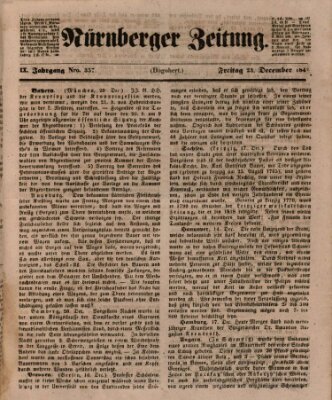 Nürnberger Zeitung (Fränkischer Kurier) Freitag 23. Dezember 1842