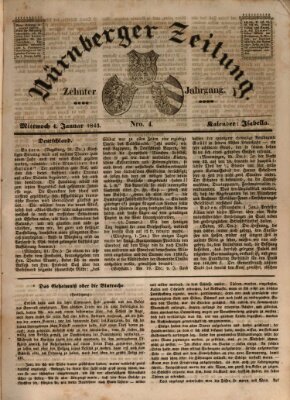 Nürnberger Zeitung (Fränkischer Kurier) Mittwoch 4. Januar 1843