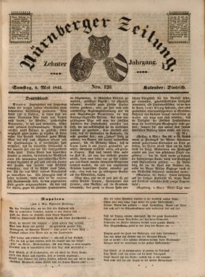 Nürnberger Zeitung (Fränkischer Kurier) Samstag 6. Mai 1843