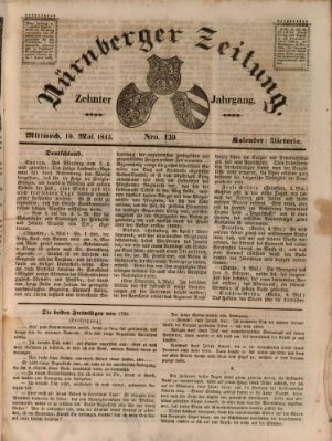 Nürnberger Zeitung (Fränkischer Kurier) Mittwoch 10. Mai 1843