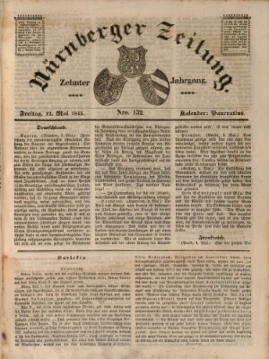Nürnberger Zeitung (Fränkischer Kurier) Freitag 12. Mai 1843