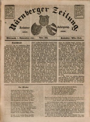 Nürnberger Zeitung (Fränkischer Kurier) Mittwoch 1. November 1843