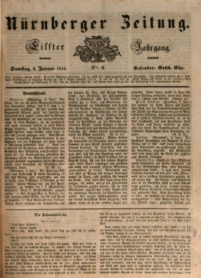 Nürnberger Zeitung (Fränkischer Kurier) Samstag 6. Januar 1844