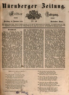 Nürnberger Zeitung (Fränkischer Kurier) Freitag 19. Januar 1844