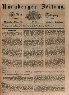 Nürnberger Zeitung (Fränkischer Kurier) Mittwoch 6. März 1844