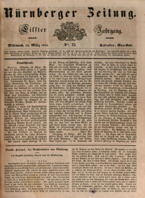 Nürnberger Zeitung (Fränkischer Kurier) Mittwoch 13. März 1844