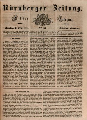 Nürnberger Zeitung (Fränkischer Kurier) Samstag 23. März 1844