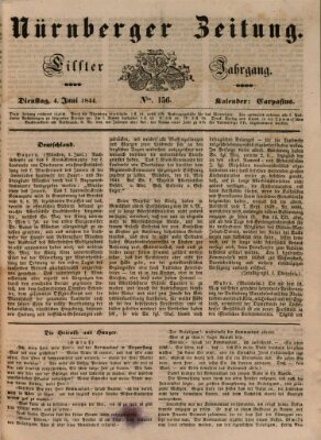 Nürnberger Zeitung (Fränkischer Kurier) Dienstag 4. Juni 1844
