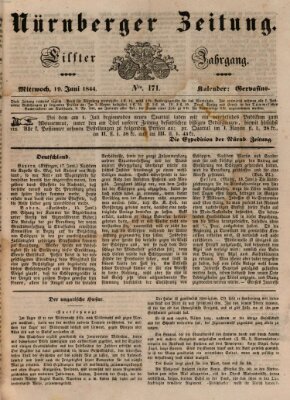 Nürnberger Zeitung (Fränkischer Kurier) Mittwoch 19. Juni 1844