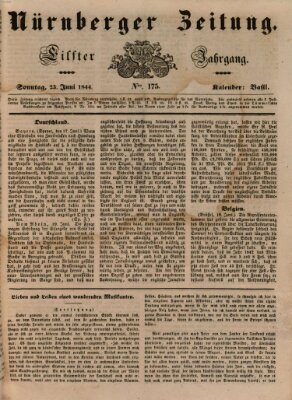 Nürnberger Zeitung (Fränkischer Kurier) Sonntag 23. Juni 1844