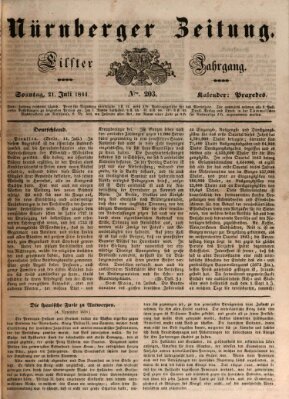 Nürnberger Zeitung (Fränkischer Kurier) Sonntag 21. Juli 1844