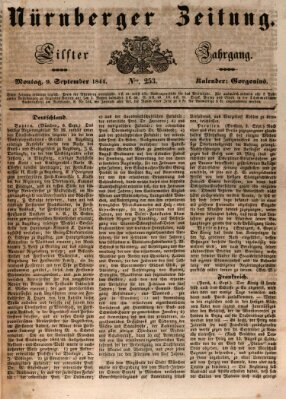 Nürnberger Zeitung (Fränkischer Kurier) Montag 9. September 1844