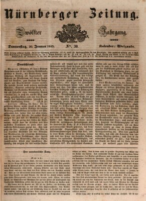 Nürnberger Zeitung (Fränkischer Kurier) Donnerstag 30. Januar 1845