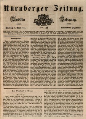Nürnberger Zeitung (Fränkischer Kurier) Freitag 2. Mai 1845