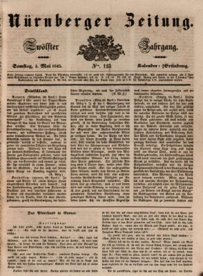 Nürnberger Zeitung (Fränkischer Kurier) Samstag 3. Mai 1845