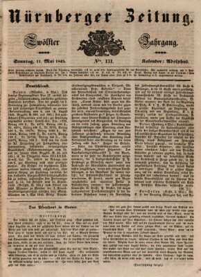 Nürnberger Zeitung (Fränkischer Kurier) Sonntag 11. Mai 1845