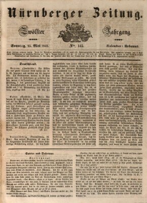 Nürnberger Zeitung (Fränkischer Kurier) Sonntag 25. Mai 1845