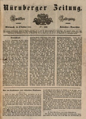 Nürnberger Zeitung (Fränkischer Kurier) Mittwoch 29. Oktober 1845