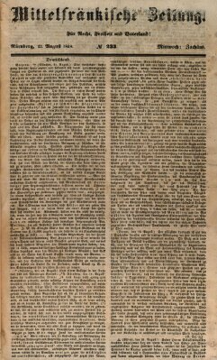 Mittelfränkische Zeitung für Recht, Freiheit und Vaterland (Fränkischer Kurier) Mittwoch 23. August 1848