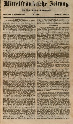 Mittelfränkische Zeitung für Recht, Freiheit und Vaterland (Fränkischer Kurier) Samstag 4. November 1848