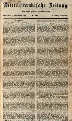 Mittelfränkische Zeitung für Recht, Freiheit und Vaterland (Fränkischer Kurier) Samstag 25. November 1848