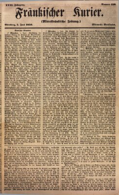Fränkischer Kurier Mittwoch 5. Juni 1850