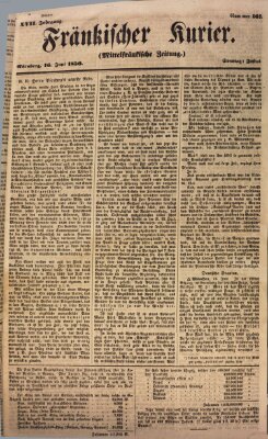 Fränkischer Kurier Sonntag 16. Juni 1850