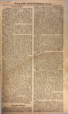 Mittelfränkische Zeitung für Recht, Freiheit und Vaterland (Fränkischer Kurier) Donnerstag 17. Januar 1850