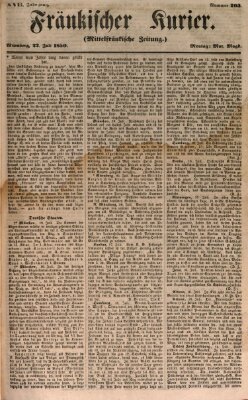 Fränkischer Kurier Montag 22. Juli 1850