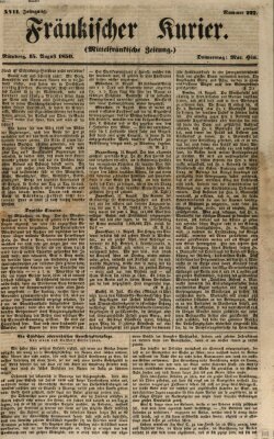 Fränkischer Kurier Donnerstag 15. August 1850