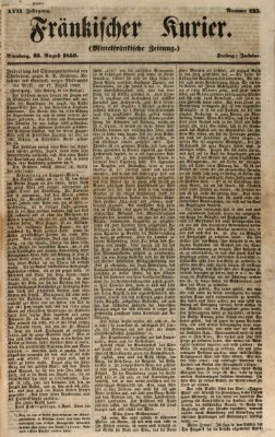 Fränkischer Kurier Freitag 23. August 1850