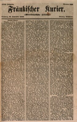 Fränkischer Kurier Montag 16. September 1850