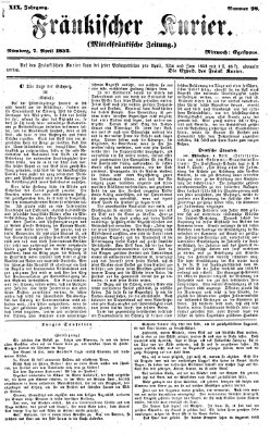 Fränkischer Kurier Mittwoch 7. April 1852