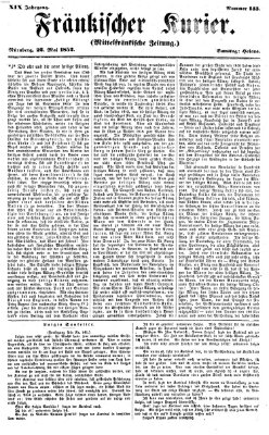 Fränkischer Kurier Samstag 22. Mai 1852