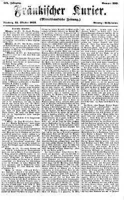 Fränkischer Kurier Montag 25. Oktober 1852