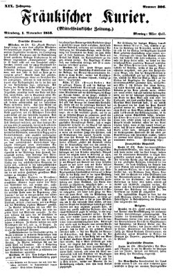 Fränkischer Kurier Montag 1. November 1852