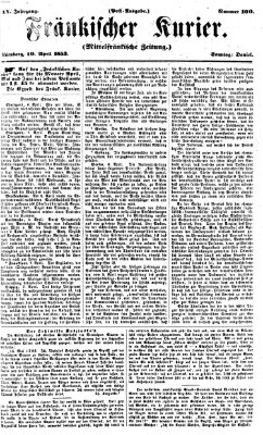 Fränkischer Kurier Sonntag 10. April 1853