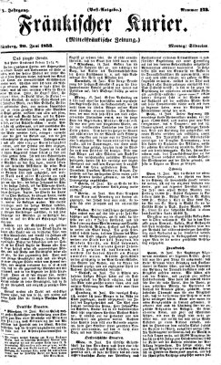 Fränkischer Kurier Montag 20. Juni 1853