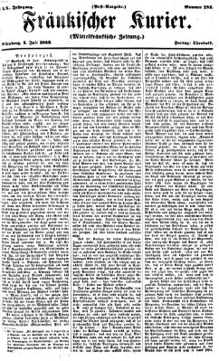 Fränkischer Kurier Freitag 1. Juli 1853