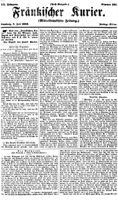 Fränkischer Kurier Freitag 8. Juli 1853