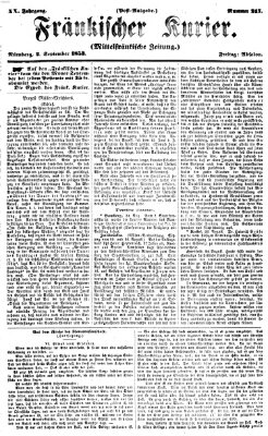 Fränkischer Kurier Freitag 2. September 1853