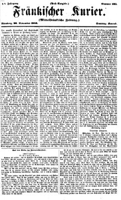 Fränkischer Kurier Samstag 26. November 1853