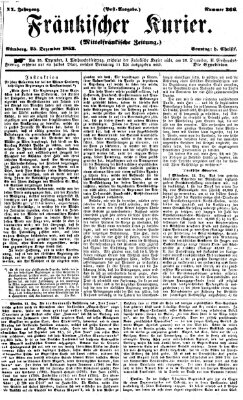 Fränkischer Kurier Sonntag 25. Dezember 1853