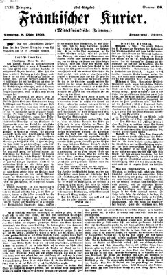 Fränkischer Kurier Donnerstag 8. März 1855