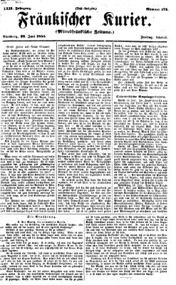 Fränkischer Kurier Freitag 22. Juni 1855