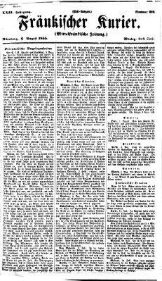 Fränkischer Kurier Montag 6. August 1855
