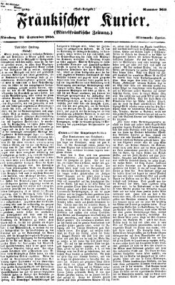 Fränkischer Kurier Mittwoch 26. September 1855