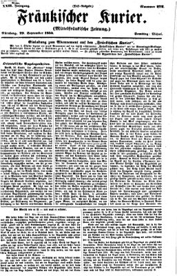 Fränkischer Kurier Samstag 29. September 1855